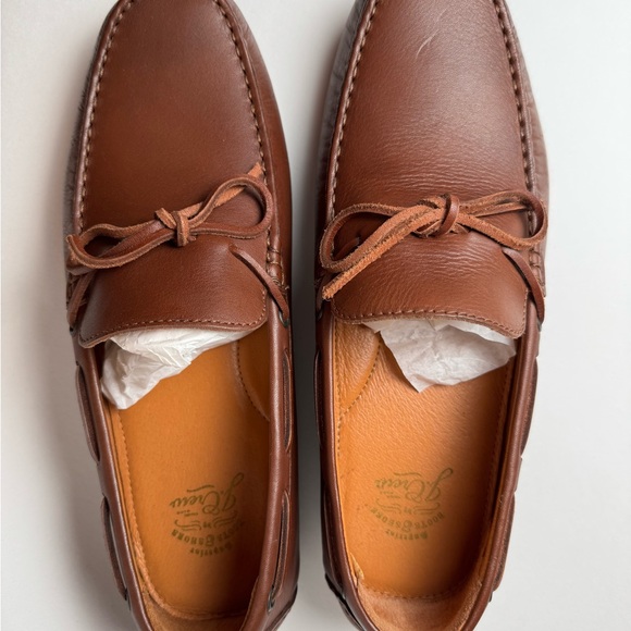 Men’s Jcrew Kenton Leather Driving Shoes - Tan - Size 9 - New W/ Box - Picture 3 of 7